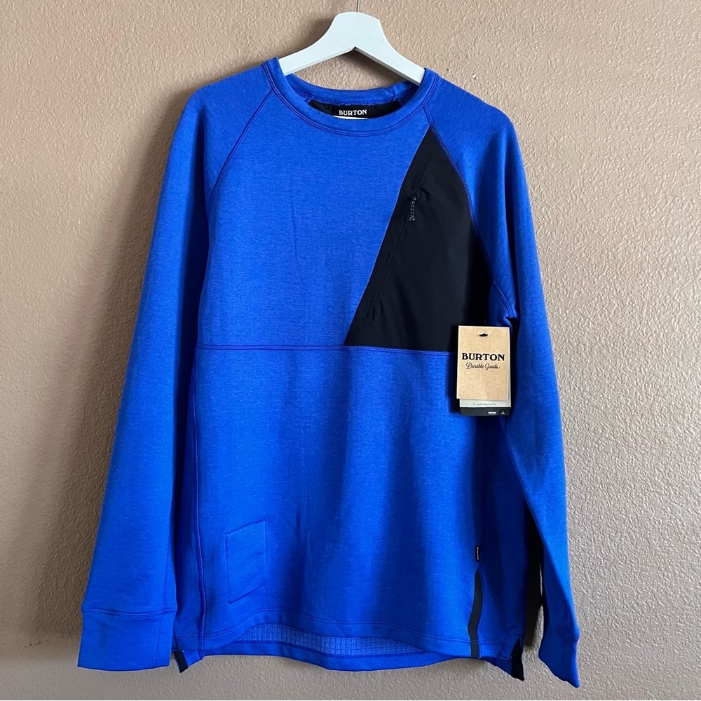 Burton Multipath Grid Crew Fleece Mens Sweatshirt Size Medium NWT